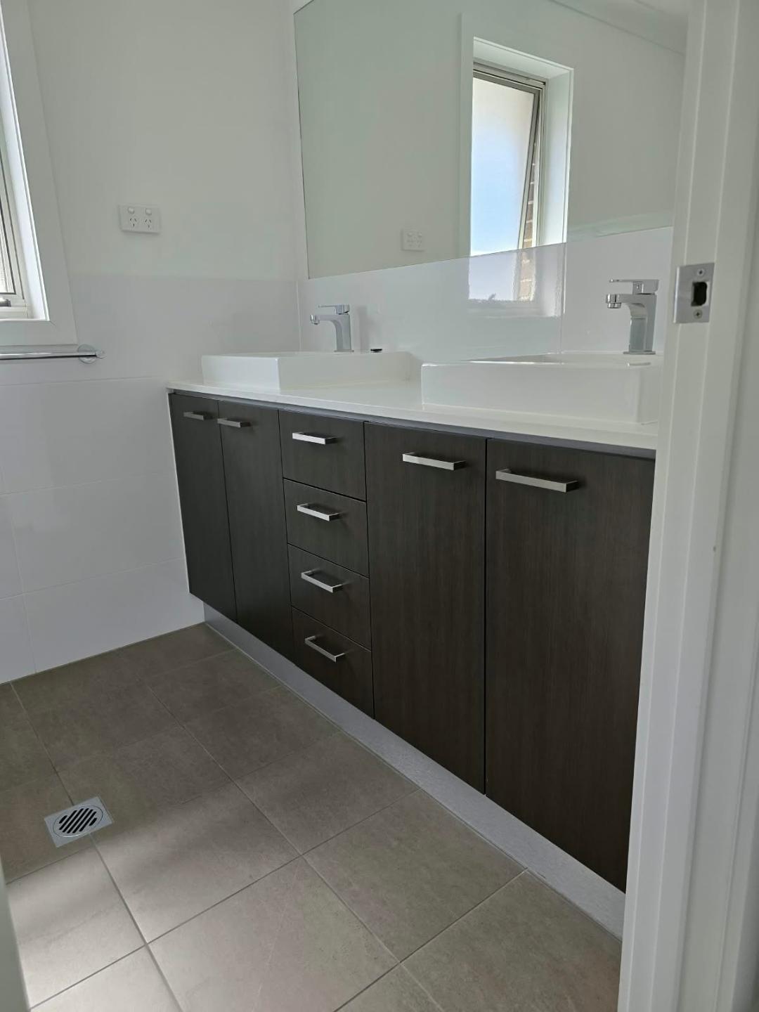 Completed property cleaning - bathroom vanity